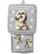 Shih Tzu Tan 3-Piece Kitchen Set - Oven Mitt, Pot Holder &amp; Kitchen Towel... - €20,74 EUR