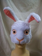 Licensed Disney White Rabbit Costume Headpiece Mask Ears Hare Wonderland Looking - £7.82 GBP