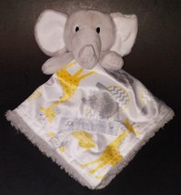 Petite L&#39;amour Gray Elephant Lovey Security Blanket Plush Yellow Giraffe Owl - £18.75 GBP