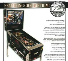 Harley Davidson Pinball FLYER 2nd Ed Original UNUSED Motorcycles Art Promo - £13.28 GBP