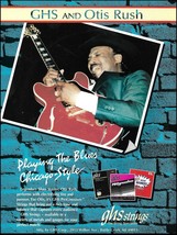 Otis Rush has GHS strings on his Gibson ES-355 guitar 1993 advertisement print - £3.25 GBP