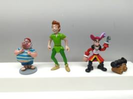 Disney Peter Pan Captain Hook Smee canon figures set lot - £13.23 GBP