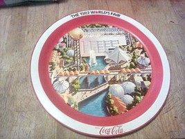 Vtg 1982 Worlds Fair Tin Tray / Plate Knoxville TN Coca Cola 12.25” Diameter - £9.30 GBP