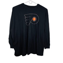 Majestic Philadelphia Flyers Long Sleeve Tee Shirt 6XL Black Gray Orange - £28.21 GBP