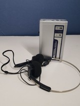 Vintage Sears AM FM Radio SR Personal Headphones Series Stereo Silver Tested - £19.61 GBP