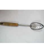 Vintage A &amp; J Stainless Steel Slatted Spoon 12&quot; - £3.02 GBP