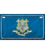 Connecticut State Flag Metal Novelty Motorcycle License Plate - £15.14 GBP