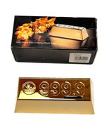 Gold Plated Piggy Bank 999.9 Elegance Money Block Bank Vintage 2000 Box New - $78.16