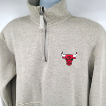 Chicago Bulls Champion 1919 Retro 1/4 Zip Pullover Sweatshirt Size M Gray - £27.59 GBP