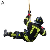 Personalized Christmas Firefighter Pendant Christmas Tree Home Decoration en Cre - £28.77 GBP