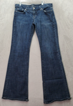 bebe Bootcut Jeans Womens Petite 31 Dark Blue Denim Cotton Pockets Flat Front - £18.32 GBP
