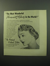 1950 The Richard Hudnut Salon Ad - The most wonderful permanent wave - $18.49