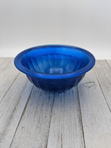 Vintage 6&quot; by 2 3/4&quot; Ribbed Cobalt Blue Mixing Bowl - £15.85 GBP