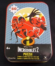 Incredibles 2 mini puzzle in collector tin 50 pcs New Sealed #3 - $4.00