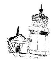 Cape Mears Lighthouse artist signed Rubber Stamp made in america free shipping  - £14.05 GBP