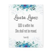  Personalized God Is Within Her Psalm 46:5 Bible Verse Canvas Ch - £60.04 GBP+