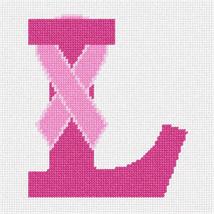 Pepita Needlepoint Canvas: Letter L Hope Ribbon, 7&quot; x 7&quot; - £39.97 GBP+