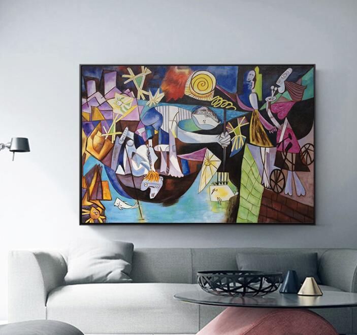 Picasso Famous painting Hand Painted Canvas Painting Figure work wall art for Oi