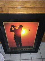 excellence happiness is the full use of ones powers frame john F Kennedy golfing - £108.30 GBP