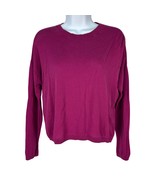 Eileen Fisher Womens XS Magenta Long Sleeve Lightweight Sweater Tencel Blend - $32.45