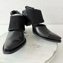 Lane Robin Mule Black Cowboy Boots Womens Western Short Ankle Snip Toe S... - $118.80