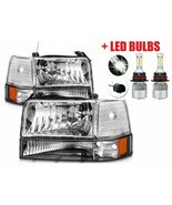 MONACO WINDSOR 1999 2000 2001 CHROME CLEAR LENS HEADLIGHTS 6PC SET LED B... - $202.95