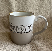 All Over Embossed DOGS 16 oz Cup Spectrum Designz Coffee Mug NEW Tan Bei... - $19.99