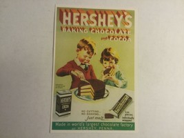 Hersey’s Chocolate Unused Advertising Postcard From 1991, Recipe On Back - £5.57 GBP