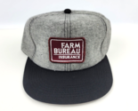 Vintage NC Farm Bureau Insurance Gray Black Denim snapback Hat New old s... - $21.77
