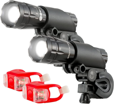 Aircraft Aluminium Waterproof 300 Lumen LED Bike Light Set (Headlight) - £41.39 GBP