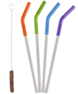 Klean Kanteen Straw 4-pack Stainless Steel with Removable Silicone Tips - $188.33 MXN