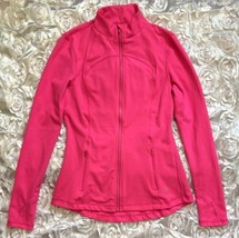 Spyder Active Jacket Size Small Hot Pink Thumbholes Full Zip Up Womens - £35.72 GBP