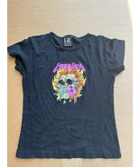 Vtg Metallica Rhinestone Studded Pushead Graphic Tour Band Giant T Shirt - $135.38 CAD