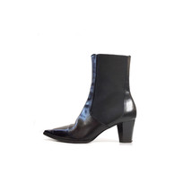 $1100 JIL SANDER Boots 38 Womens Black Leather Heeled Chelsea Boots *LOVELY* 8 - £230.33 GBP