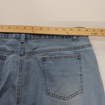Allegra K Women's Denim Skirt Straight & Pencil Back Slit Blue Size XL image 7