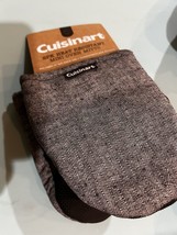 Cuisinart 2 Pk Heat Resistant Mini Oven Gloves Mits Textured Dark Gray New - $19.99