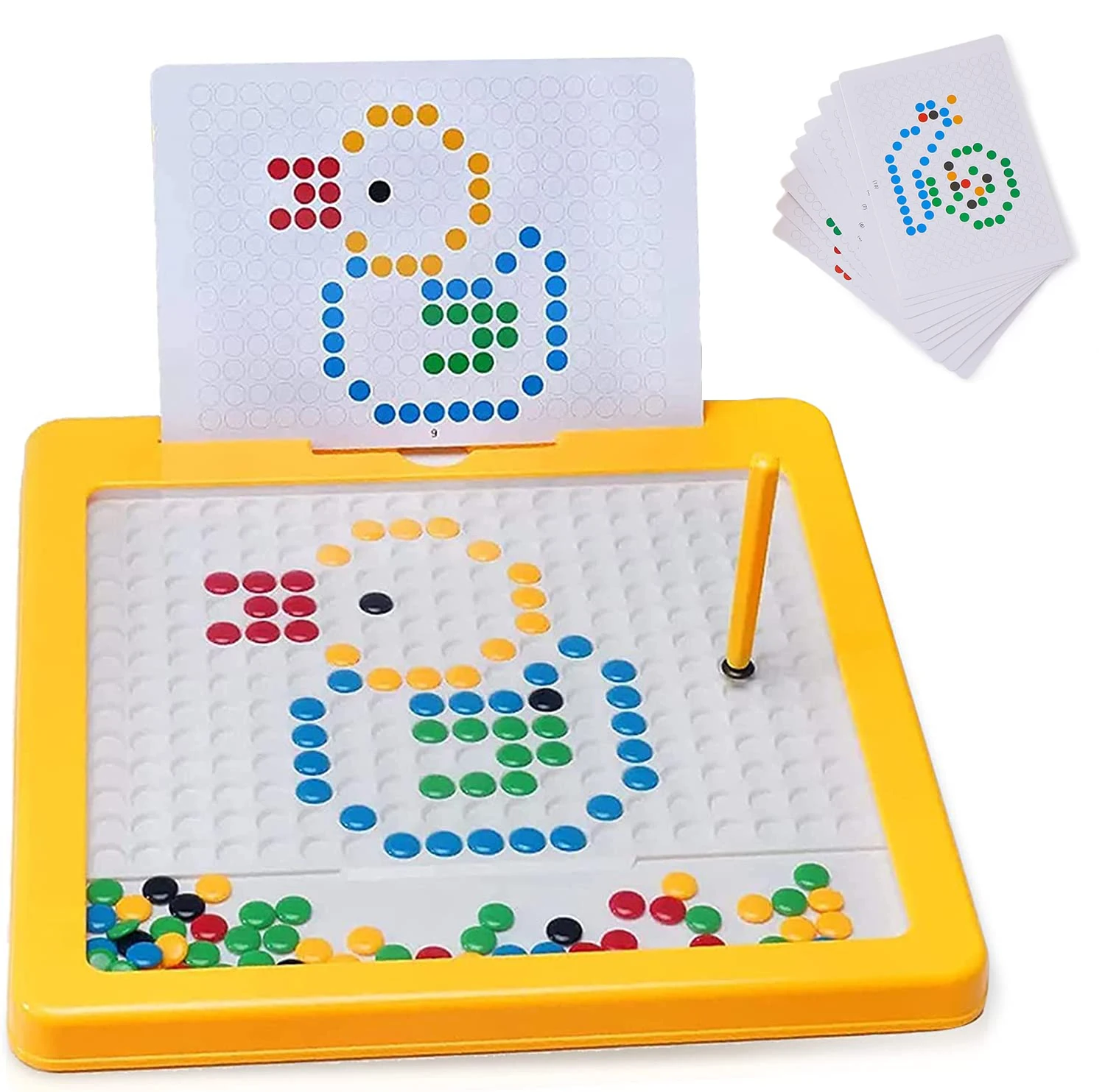 Magnetic Drawing Board for Toddlers Doodle Board with Magnetic Pen and Beads - £15.19 GBP