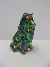 Mosser Glass Emerald Green Carnival Collie Dog Sheltie Figurine Made In USA - £24.90 GBP