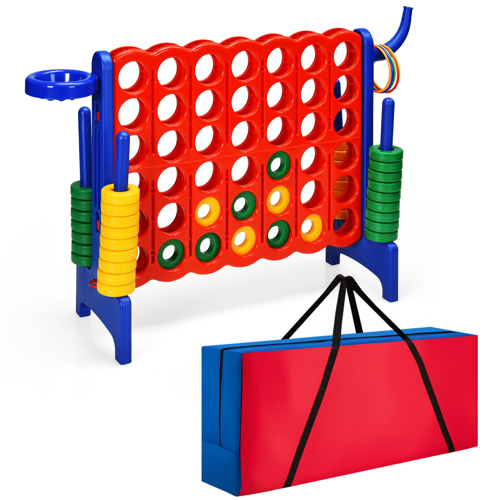 Giant 4-to-Score Game Set 4 in A Row Jumbo W/Storage Carrying Bag for Kids Adult - £160.76 GBP