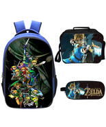WM Legend Of Zelda Backpack Lunch Box Pencil Case Outdoor School Package A - $75.21 CAD