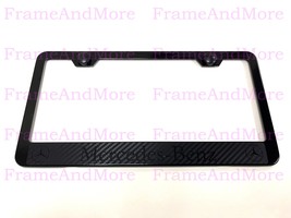 1x Mercedes-Benz Carbon Fiber Style Stainless Black Metal License Plate ... - £11.54 GBP