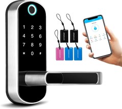 Smart Lock,Tfx1 Bluetooth Enabled Fingerprint And Touchscreen Electronic... - £104.23 GBP