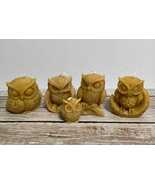 Set of 5 Owl Candles – 100% Beeswax - Handmade, 3” Tall, Rustic Farmhous... - $20.00
