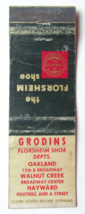Grodins - Florsheim Shoe Dept. Oakland, Walnut Creek, California Matchbook Cover - £1.37 GBP