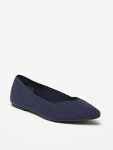 New Womens 10 Old Navy Blue Flat Shoes Slip On Pointy Toe Knit - £25.80 GBP