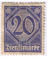 Stamps Germany Prussia 1920 Numeral Issue 20 Pfennig Used - £0.57 GBP