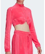 Adidas Originals x Jeremy Scott Women&#39;s Cropped Track Top, Size M Solar ... - $82.32 CAD