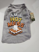 Camp Dog Apparel Small Dog Shirt &quot; I&#39;m AHot Mess&quot; NWTs Back Length Up To... - $8.61