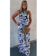 Lilly Pulitzer Small Martina Maxi Dress High Tide Navy Holy Flockamolie ... - $1,315.43 MXN