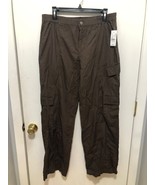 NWT PacSun Women&#39;s Brown Low Rise Puddle Cargo Pants SZ Large NEW - £23.34 GBP